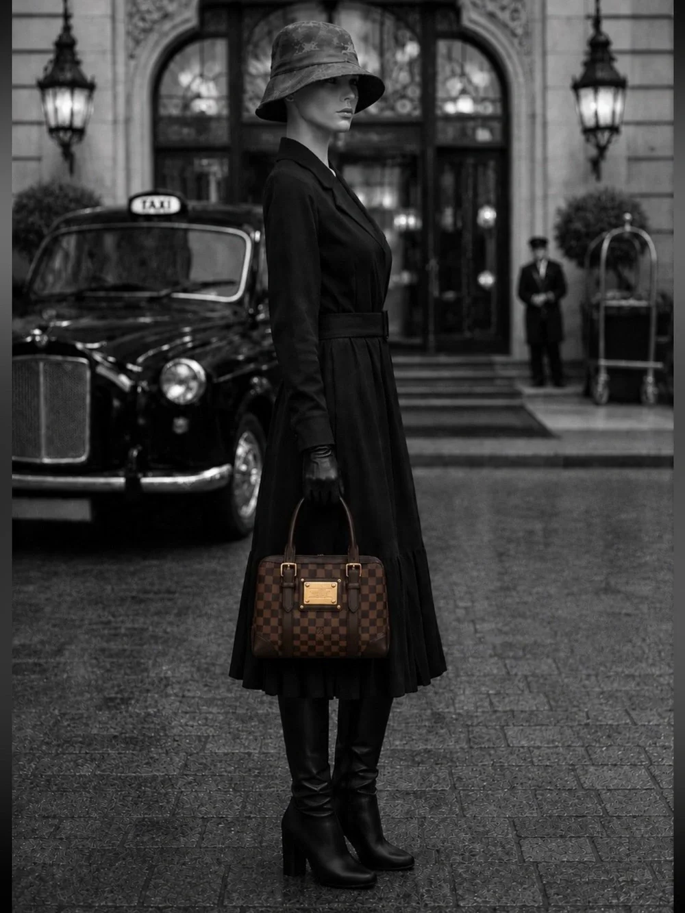 •LOUIS VUITTON• damier ebene berkeley handbag